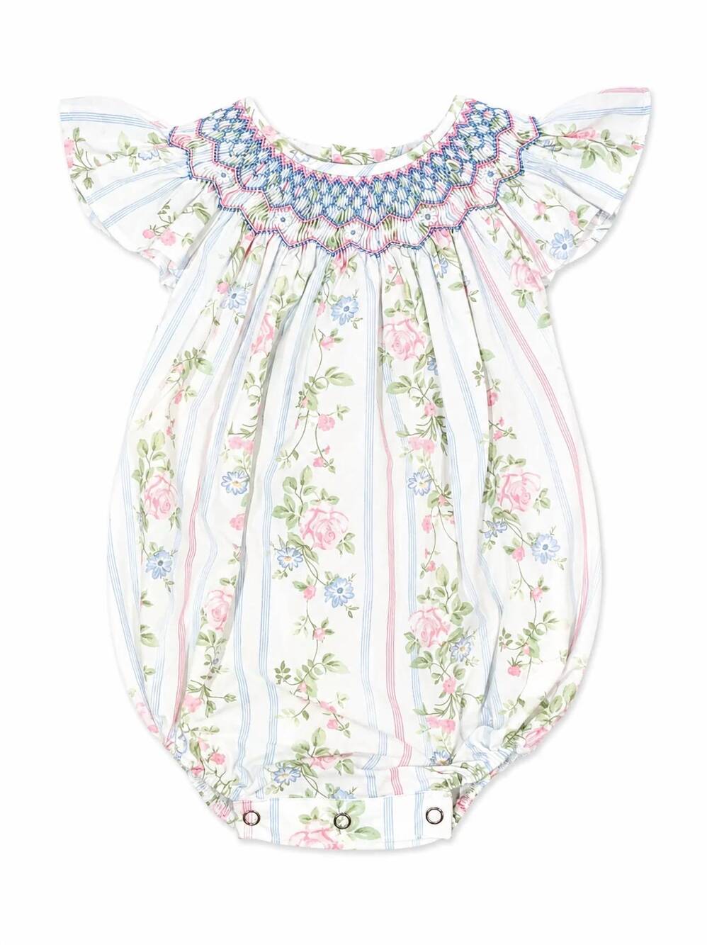 NEW SWEET DREAMS girls valerie rose smocked bubble in white